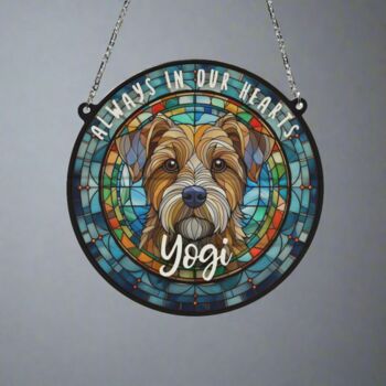 Border Terrier Memorial Suncatcher, 4 of 6