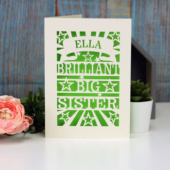 Personalised Big Brother Or Sister Card, 7 of 9
