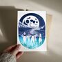 Dipping Under The Full Moon Wild Swimming Card, thumbnail 1 of 3