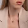 Coffee Druzy Crystal 18k Rose Gold Plated Necklace, thumbnail 1 of 4