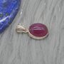 Ruby Sterling Silver Pendant: July Birthstone, thumbnail 4 of 6