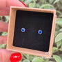 Sterling Silver 925 Swarovski Crystal Any Birthstone Ear Stud Earrings, thumbnail 4 of 9