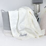 Personalised White Baby Gown And Embossed Blanket Set, thumbnail 11 of 12