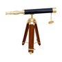 Black Leather And Brass Table Top Telescope, thumbnail 6 of 7