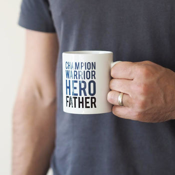 Champion Warrior Hero Father Mug Gift For Dads, 3 of 7