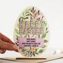 Wooden Easter Card, Botanical, Personalised, thumbnail 1 of 5