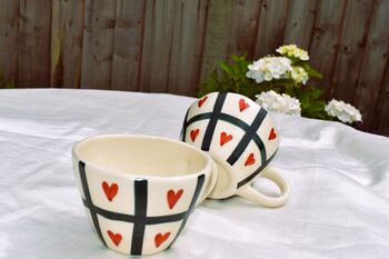 Checked Heart Coffee Mug, 3 of 3