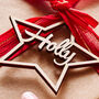 Wooden Star Personalised Gift Tag, thumbnail 3 of 3