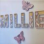 Personalised Wildflower Wooden Nursery Name Sign, thumbnail 1 of 8