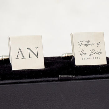 Personalised Father Of The Bride Gift Cufflinks, 2 of 7