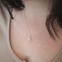 Personalised Hand Stamped Dainty Cube Initial Necklace, thumbnail 2 of 12