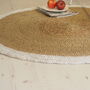 Braided Wicker Rug Round, thumbnail 3 of 4