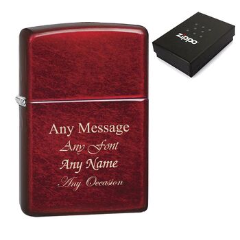 Personalised Candy Apple Red Zippo Lighter, 2 of 4