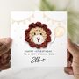 Personalised Crochet Lion 1st Birthday Card, thumbnail 2 of 4