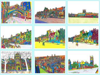 Sets Of Artistic City Postcards, 8 of 12