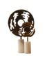 Handmade Set Of Bronze Circle Sculptures On Marble Bases, thumbnail 2 of 2