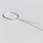 Sterling Silver Simple Circle Pendant Necklace, thumbnail 2 of 4