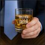 Engraved Brother Of The Groom Wedding Party Whiskey Tumbler, thumbnail 2 of 6