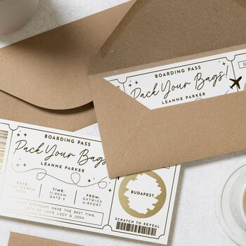 Boarding Pass Scratch Reveal Gift Voucher, 7 of 8