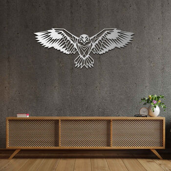 Wooden Geometric Eagle Wall Art Home Wall Decor, 7 of 10