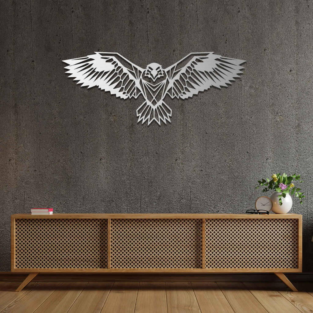 Wooden Geometric Eagle Wall Art Home Wall Decor By Duke Craft