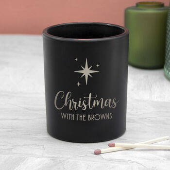 Personalised Christmas Star Glass Candle Holder, 6 of 8