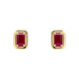 Art Deco Ruby Stud Earrings In 9ct Gold, thumbnail 1 of 5