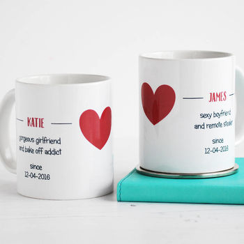 Set Of Two Personalised Anniversary Mugs, 4 of 5