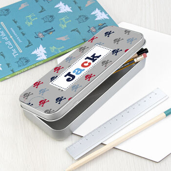 Personalised Boy's Metal Pencil Case Tin, 5 of 9
