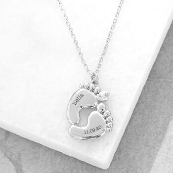 Personalised Baby Feet Necklace, 2 of 10