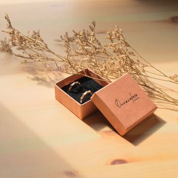 Gold Baguette Hoop Earrings With Cz Stones, 7 of 10