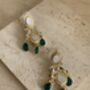 Green Gold Plated Mother Of Pearl Earrings, thumbnail 5 of 5