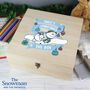 Personalised The Snowman Wooden Christmas Eve Box, thumbnail 1 of 3