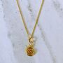 'The Ammonite' Accent Gold Plated Necklace, thumbnail 1 of 4