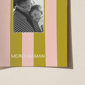 Merci Maman Personalised Photographic Print For Mum, 11 of 12