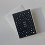 Monochrome Pack Of Six Hand Printed Christmas Cards, thumbnail 2 of 6