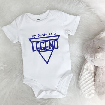 'My Daddy Is A Legend' Father's Day Babygrow, 7 of 11
