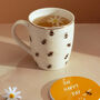 G Decor Bee Happy Gold Ceramic Tea Coffee Mug Gift Set, thumbnail 1 of 5