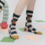 Checkered Illustration Print Socks, thumbnail 1 of 4