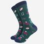 Men's Rugby Bamboo Socks In Green, thumbnail 3 of 4