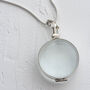 Silver Round Glass Pendant Necklace, thumbnail 1 of 8