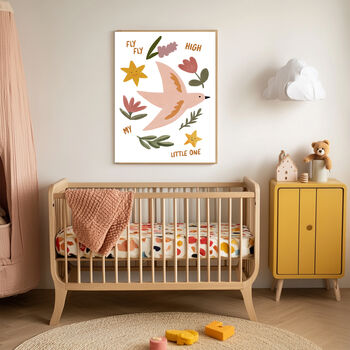 Fly High Bird Nursery Art Print, 2 of 3