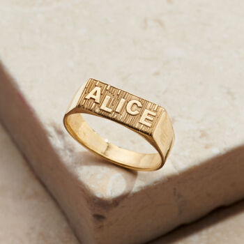 Personalised Engraved Impression Signet Ring, 3 of 10
