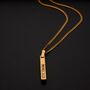 Personalised 18 K Gold Bar Pendant Chain For Men And Women, thumbnail 9 of 12