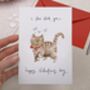 Cat 'Slow Blinking' Valentine Card, thumbnail 2 of 2