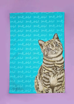 Tabby Cat Tea Towel, 4 of 5