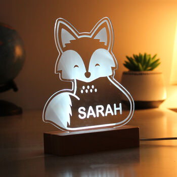 Personalised Fox LED Night Light, 10 of 12