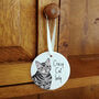 Crazy Cat Lady Ceramic Hanging Decoration, thumbnail 3 of 7