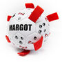 Personalised Dog Football Ball With Dog Tug Straps, thumbnail 7 of 7