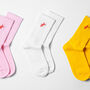 Embroidered Lobster Crew Socks Unisex Fit, thumbnail 4 of 6